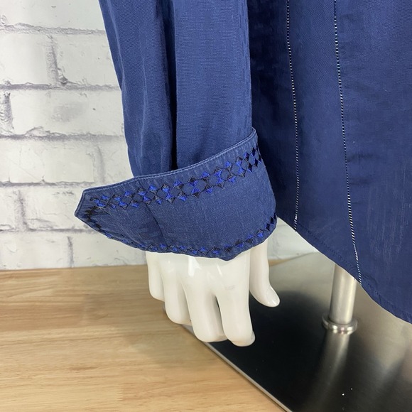 Robert Graham Shirt Men's Extra Large Long Sleeve Button Up Contrasting Cuffs - Picture 10 of 15